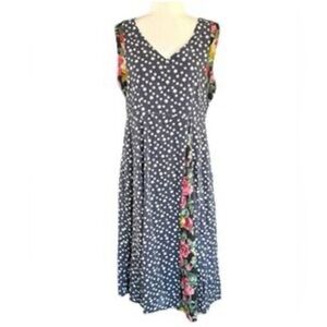 Little Journeys Chicago dress. Lined and zip up back. Very soft. Sz S.Navy blue